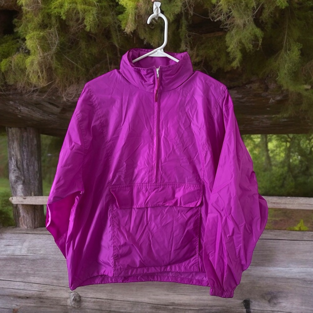 Woolrich Womens Medium Purple Stashaway Pullover Windbreaker Jacket 5080 NWT